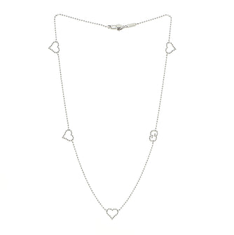 Gucci GG Heart Chain Necklace Metal