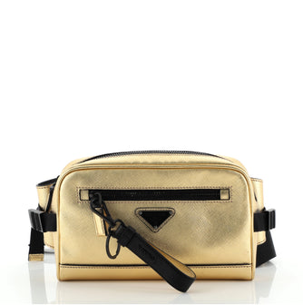 Prada Zip Waist Bag Saffiano Leather Small