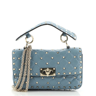 Valentino Rockstud Spike Flap Bag Quilted Leather Medium