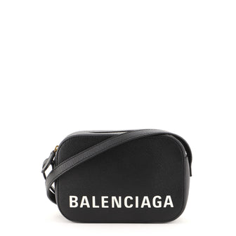 Balenciaga Logo Ville Camera Bag Leather XS
