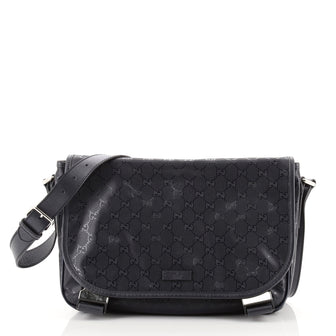Gucci Double Buckle Messenger Bag GG Imprime Medium