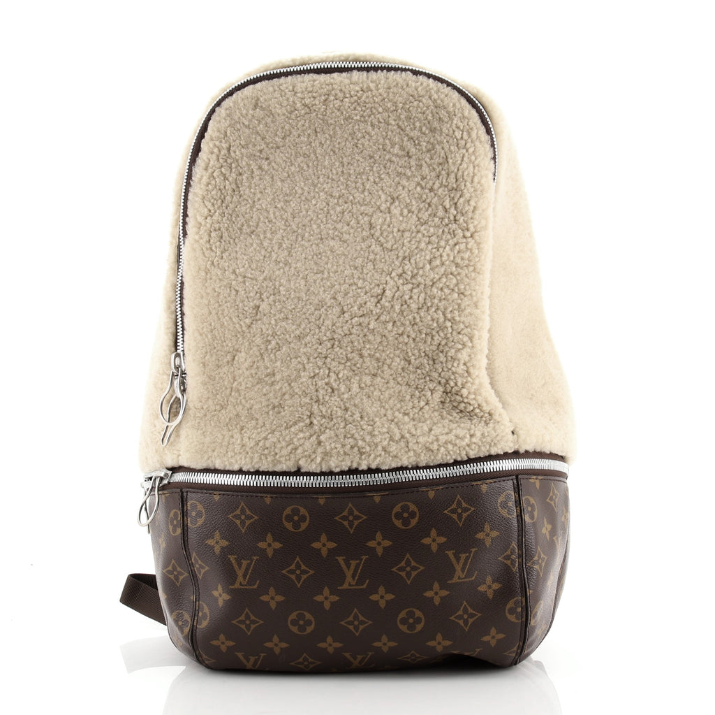 Louis Vuitton X Marc Newson Shearling Monogram Backpack - Brown Backpacks,  Bags - LOU705120