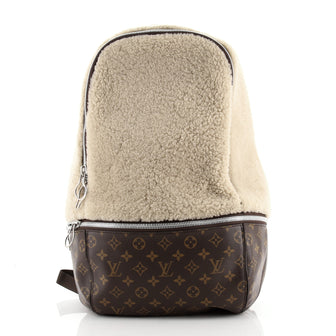 Louis Vuitton Marc Newson Backpack Shearling and Monogram Canvas