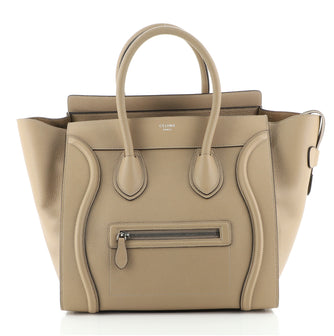 Celine Luggage Bag Grainy Leather Mini