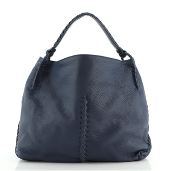 Bottega Veneta Hobo with Rings Leather with Intrecciato Detail Large