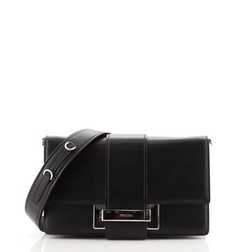 Prada Metal Ribbon Shoulder Bag City Calfskin Medium