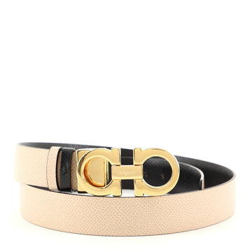 Salvatore Ferragamo Gancini Reversible Belt Leather Thin