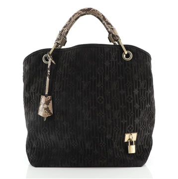 Louis Vuitton Whisper Bag Monogram Suede and Python GM