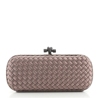 Bottega Veneta Box Knot Clutch Intrecciato Satin Long