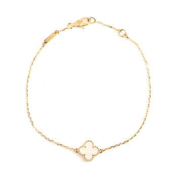 Van Cleef & Arpels Sweet Alhambra Mother of Pearl Bracelet 18K Yellow Gold