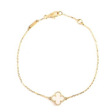 Van Cleef & Arpels Sweet Alhambra Mother of Pearl Bracelet 18K Yellow Gold