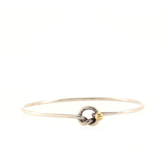 Tiffany & Co. Knot Hook Bangle Bracelet Sterling Silver with 18K Yellow Gold 10mm
