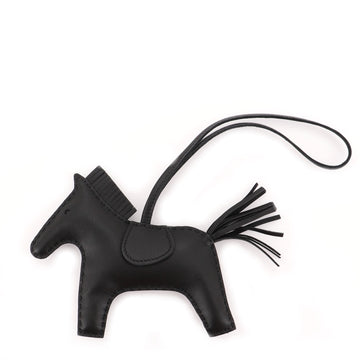 Hermes So Black GriGri Rodeo Bag Charm Leather MM