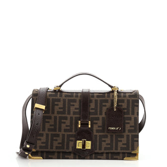 Fendi Classico No. 1 Handbag Zucca Canvas