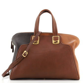 Fendi Chameleon Convertible Satchel Leather Large