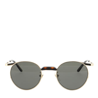 Gucci Engraved Round Sunglasses Metal with Acetate