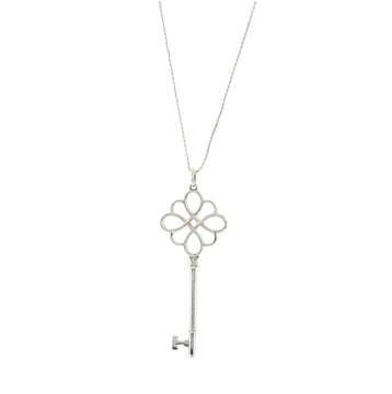 Tiffany & Co. Knot Key Pendant Necklace Sterling Silver