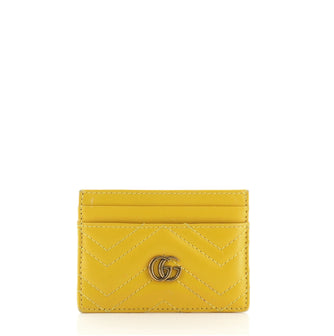 Gucci GG Marmont Card Holder Matelasse Leather