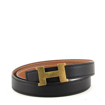 Hermes Constance Martelee H Reversible Belt Leather with Hammered Hardware Thin