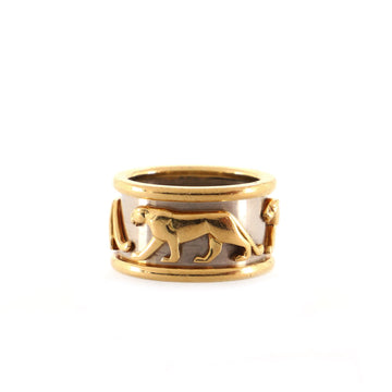 Cartier Vintage Walking Panthere Band Ring 18K Yellow Gold and 18K White Gold