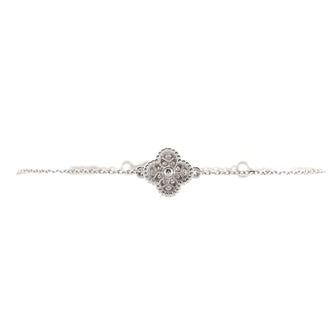 Van Cleef & Arpels Sweet Alhambra Bracelet 18K White Gold and Diamonds