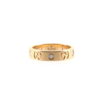 Gucci Icon 5 Diamonds Ring 18K Rose Gold and Diamonds Thin
