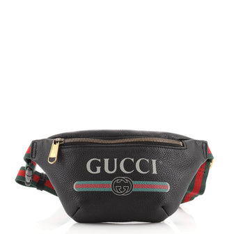 Gucci Logo Belt Bag Printed Leather Small