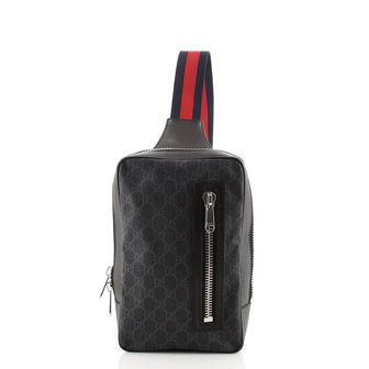 Gucci Soft Zip Sling Bag GG Coated Canvas Small