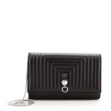 Fendi DotCom Wallet on Chain Quilted Leather