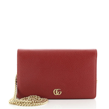 Gucci Petite GG Marmont Chain Wallet Leather Mini