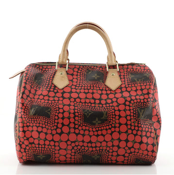 Louis Vuitton Speedy Handbag Limited Edition Kusama Town Monogram Canvas 30