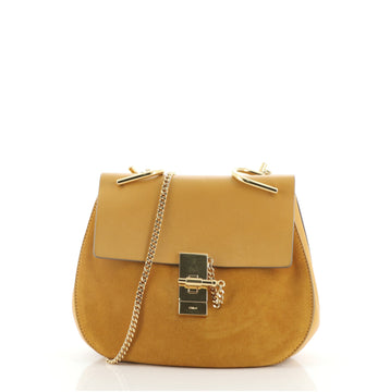 Chloe Drew Crossbody Bag Leather and Suede Small