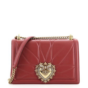 Dolce & Gabbana Devotion Shoulder Bag Quilted Leather Large