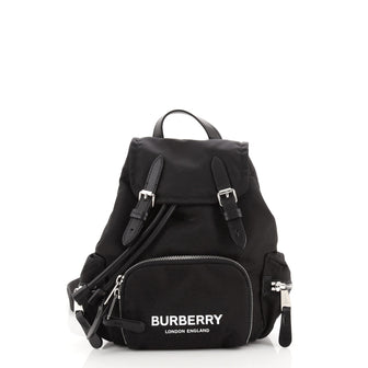 Burberry Rucksack Backpack Nylon with Leather Small