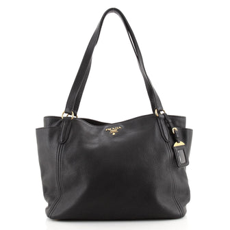 Prada Side Pocket Tote Vitello Daino Medium