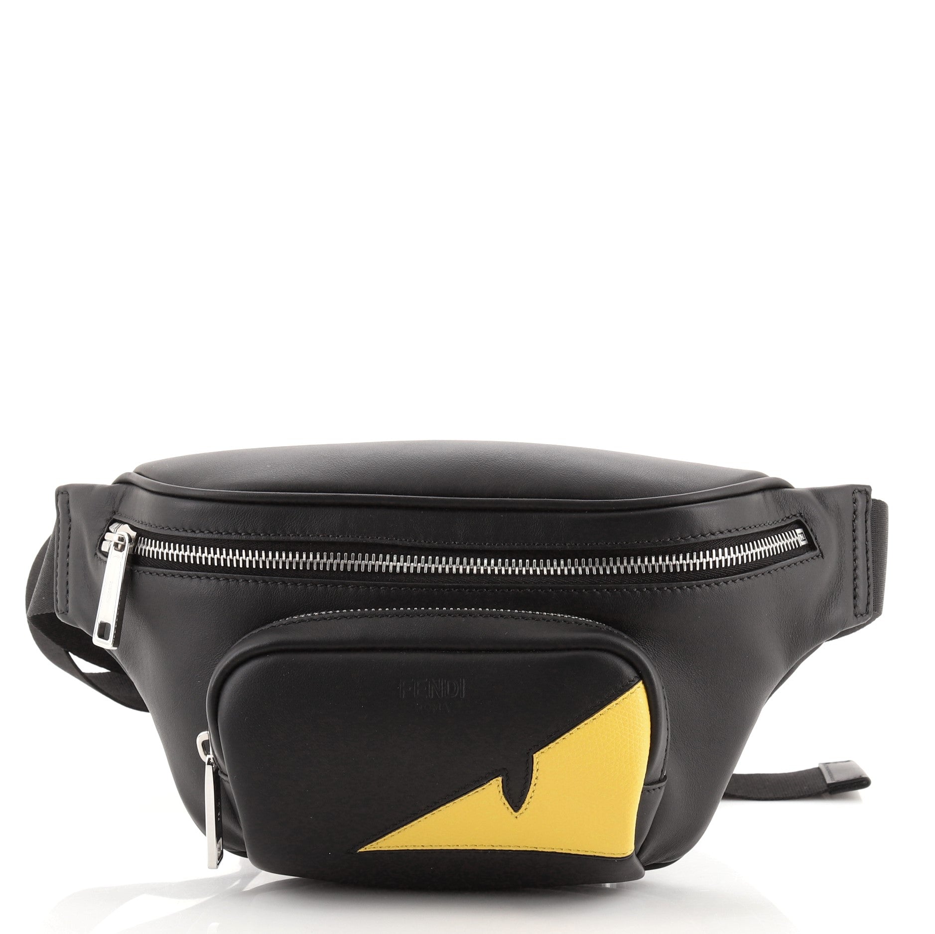 Fendi Monster Eye Waist Bag Leather Black 74556245