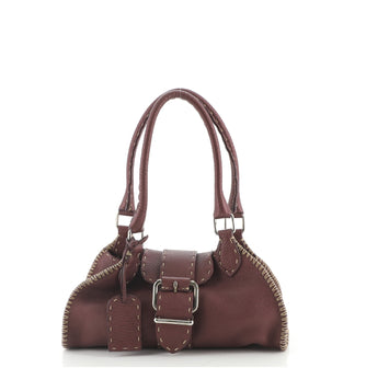 Fendi Selleria Belted Shoulder Bag Leather Small