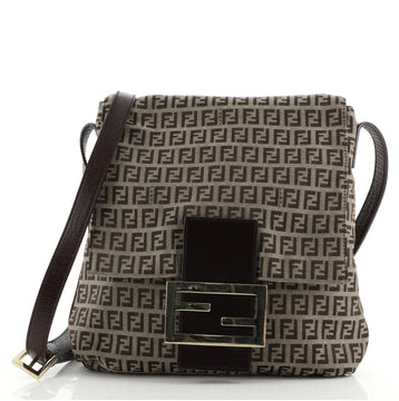 Fendi Vintage Flap Crossbody Bag Zucchino Canvas Medium
