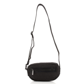 Fendi Front Pocket Zip Crossbody Bag Zucchino Canvas Small