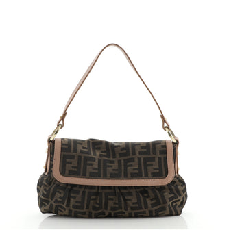 Fendi Chef Flap Bag Zucca Canvas Medium