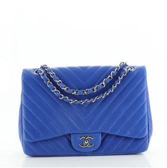 Chanel Classic Single Flap Bag Chevron Lambskin Maxi