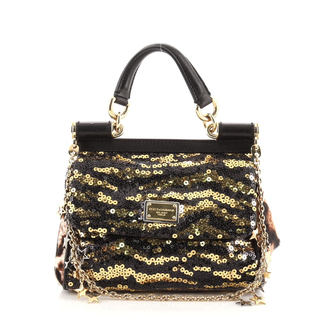 Dolce and Gabbana Sequined Miss Sicily Mini Bag Dolce & Gabbana