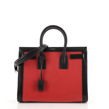 Saint Laurent Bicolor Sac de Jour Bag Leather Small