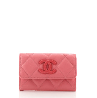 Chanel My Everything Flap Card Case Quilted Caviar Small