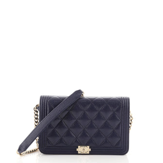 Chanel Boy Wallet on Chain Quilted Caviar