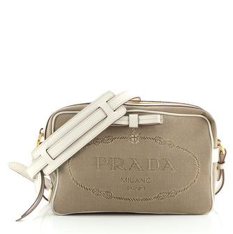 Prada Logo Camera Bag Canvas Small