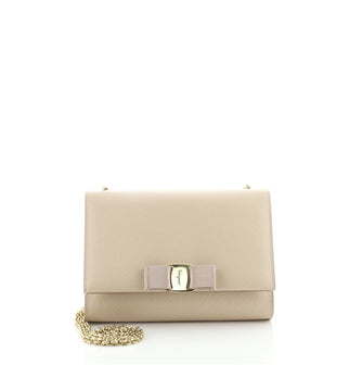 Salvatore Ferragamo Ginny Crossbody Bag Saffiano Leather Small