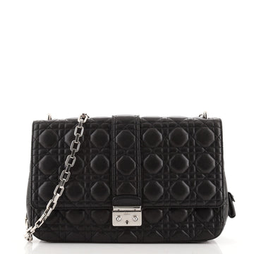 Christian Dior Miss Dior Flap Bag Cannage Quilt Lambskin Large
