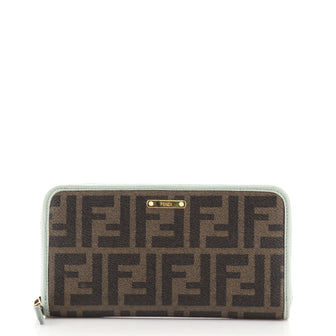 Fendi Zip Around Wallet Zucca Coated Canvas Long