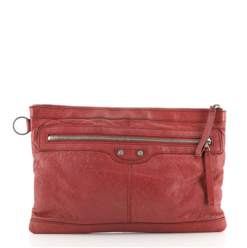 Balenciaga Classic City Clip Pouch Leather Medium